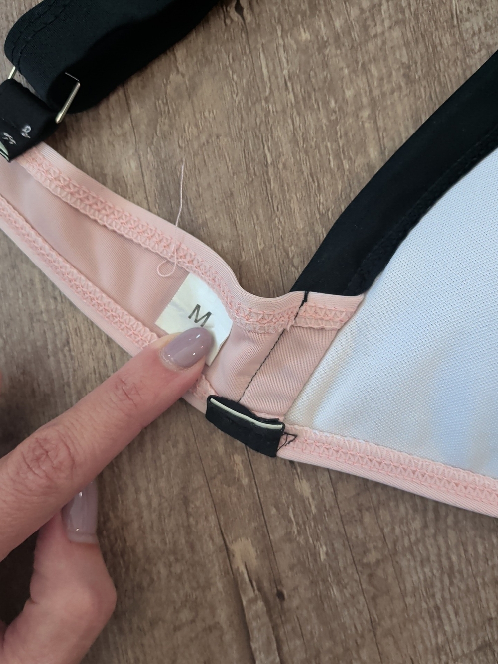 Women’s Two-Tone Pink and Black Bikini Set - Picture 6 of 7